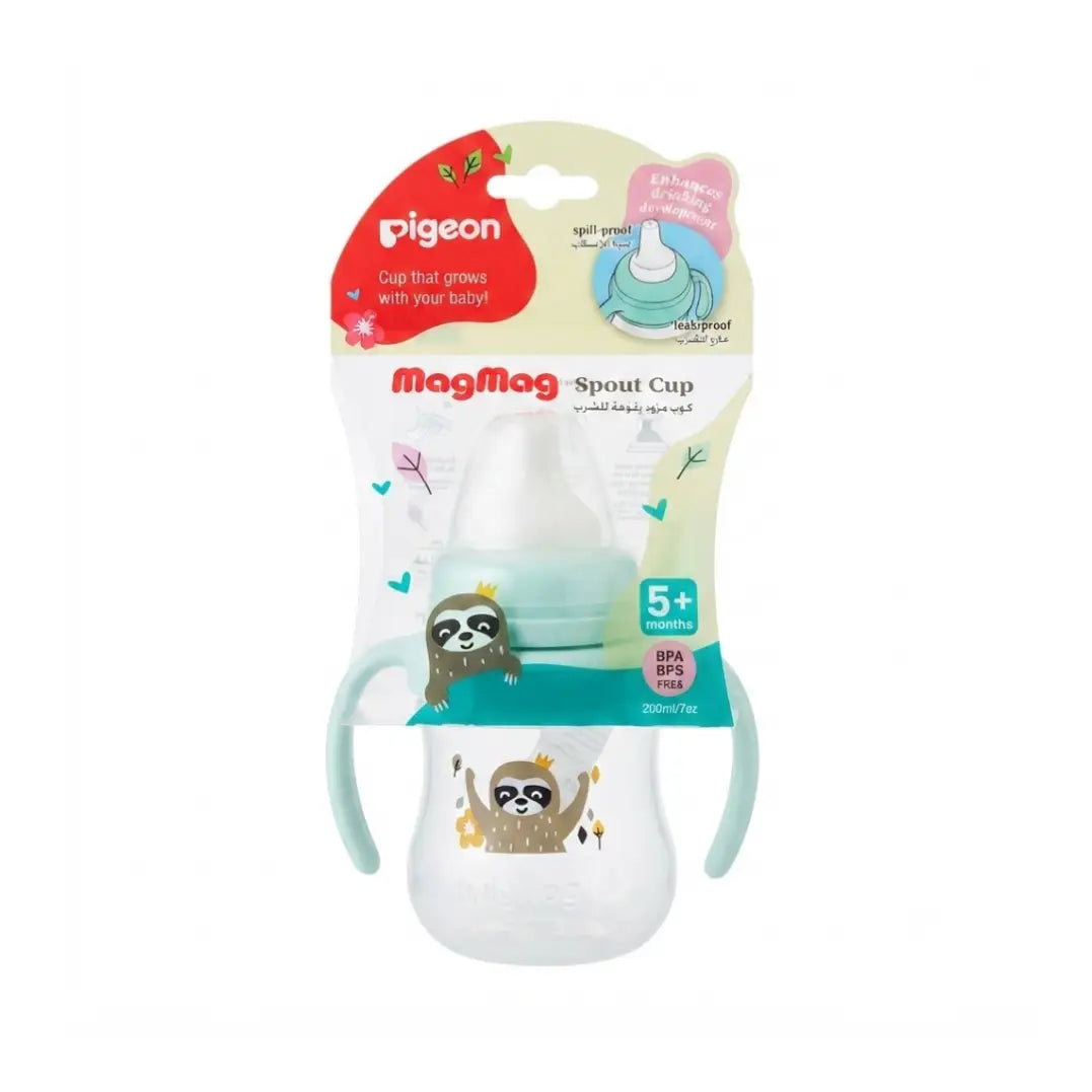 Pigeon MagMag Spout Cup 200ml 5+ Months 79292 – BPA-Free Baby Training Cup with Soft Spout