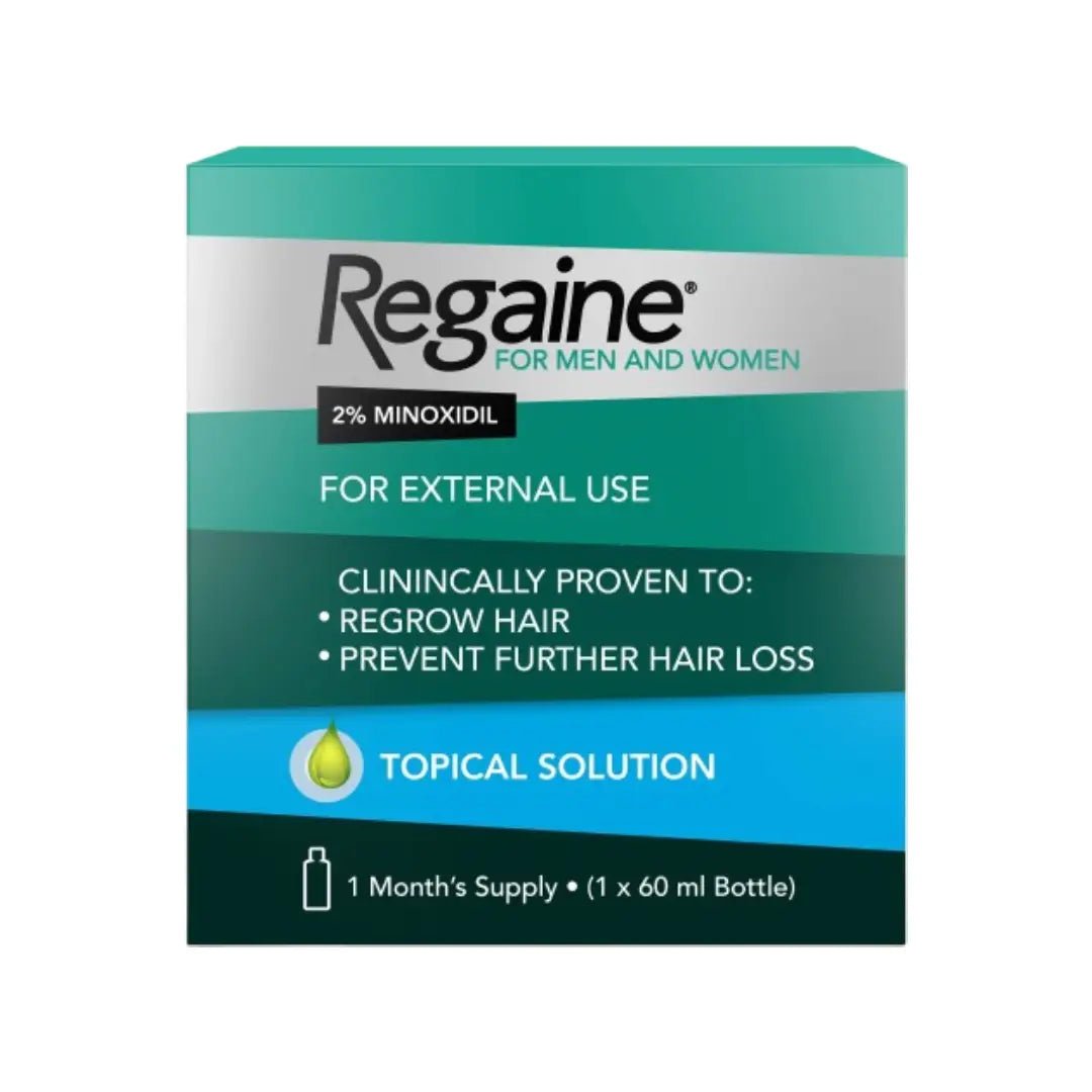 Regaine Hair Regrowth Solution 60ml for men and women to promote hair growth and reduce hair loss