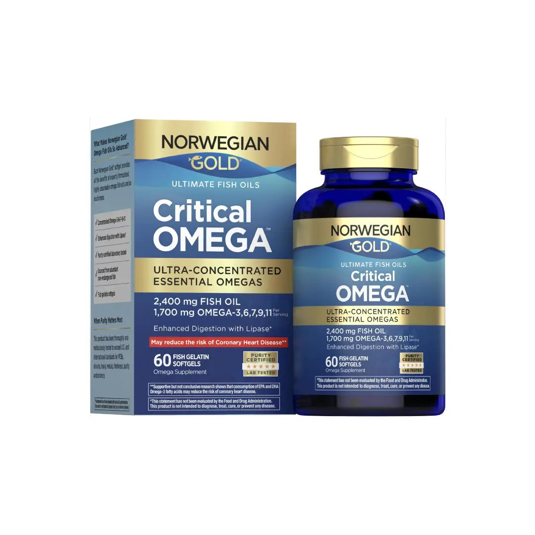 RenewLife Norwegian Gold Critical Omega Softgels 60s – Omega-3 Fish Oil Supplement