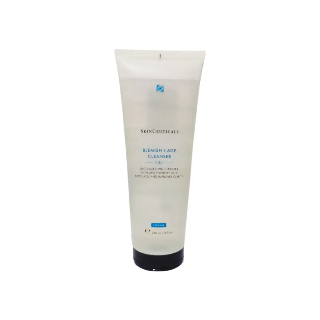 SkinCeuticals Blemish + Age Cleanser Gel 240ml exfoliating facial cleanser with salicylic and glycolic acids for blemish-prone skin.