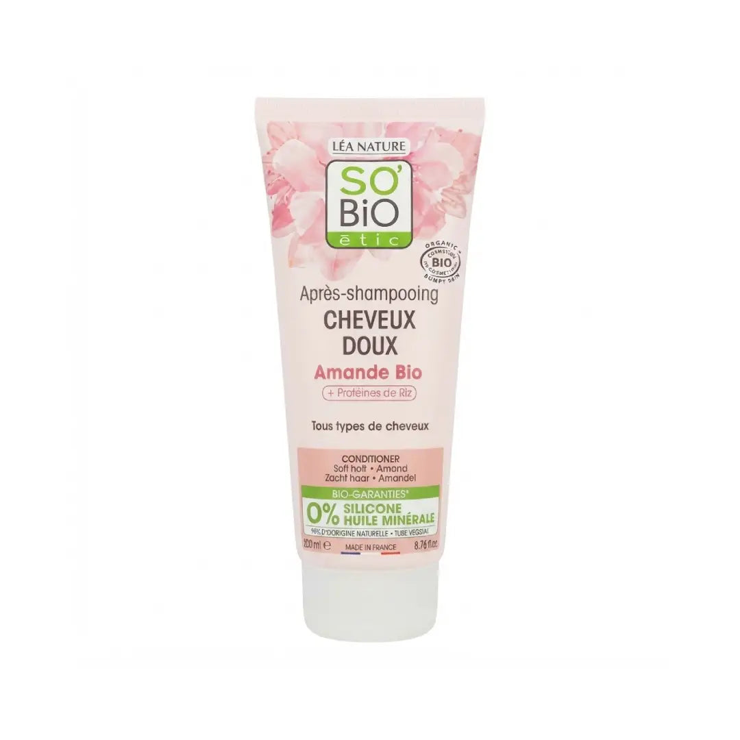 SO'BiO étic Almond Soft Hair Conditioner 200ml – Organic Almond Milk Hair Conditioner