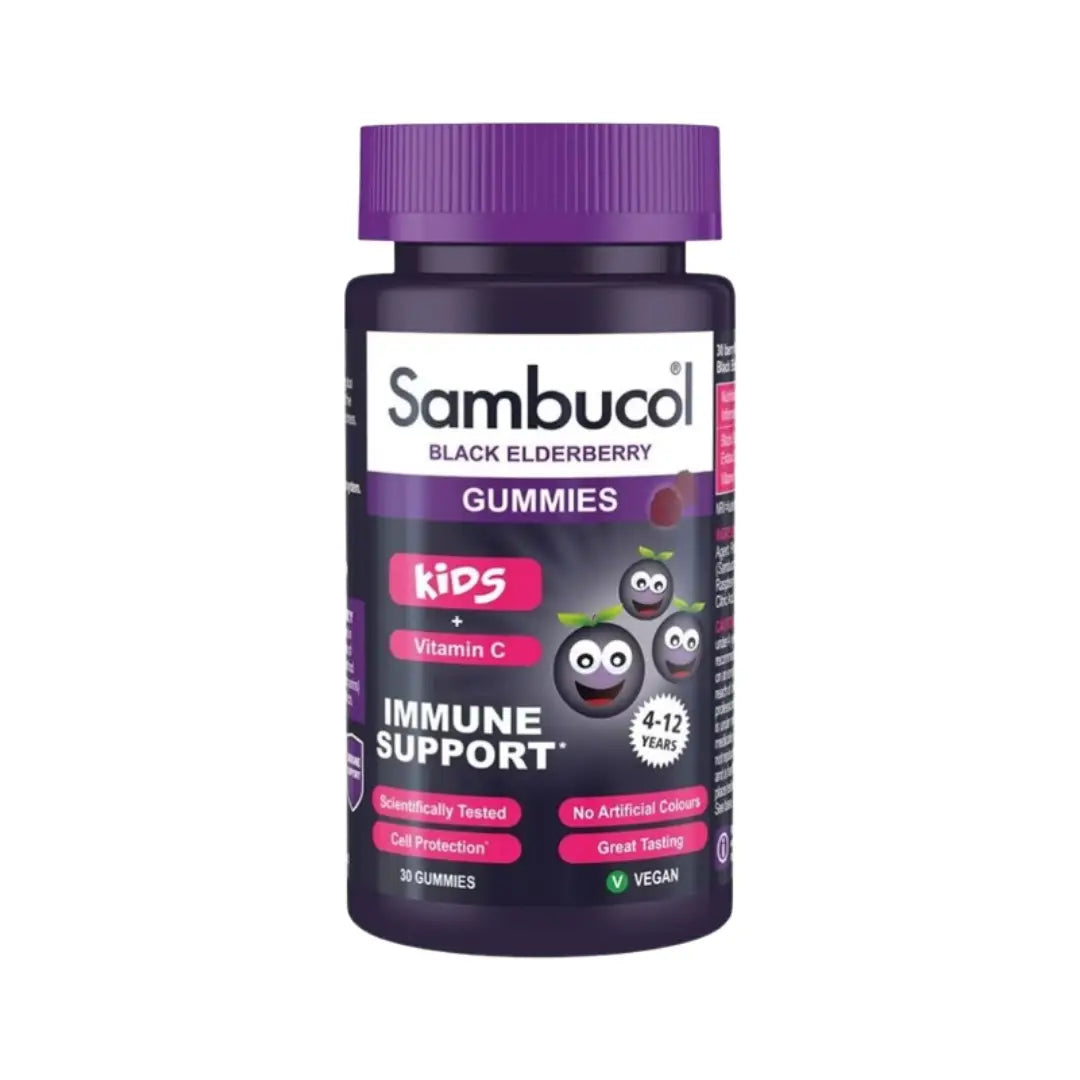 Sambucol Kids + Vitamin C Black Elderberry Gummies 30s – Immune Support for Children