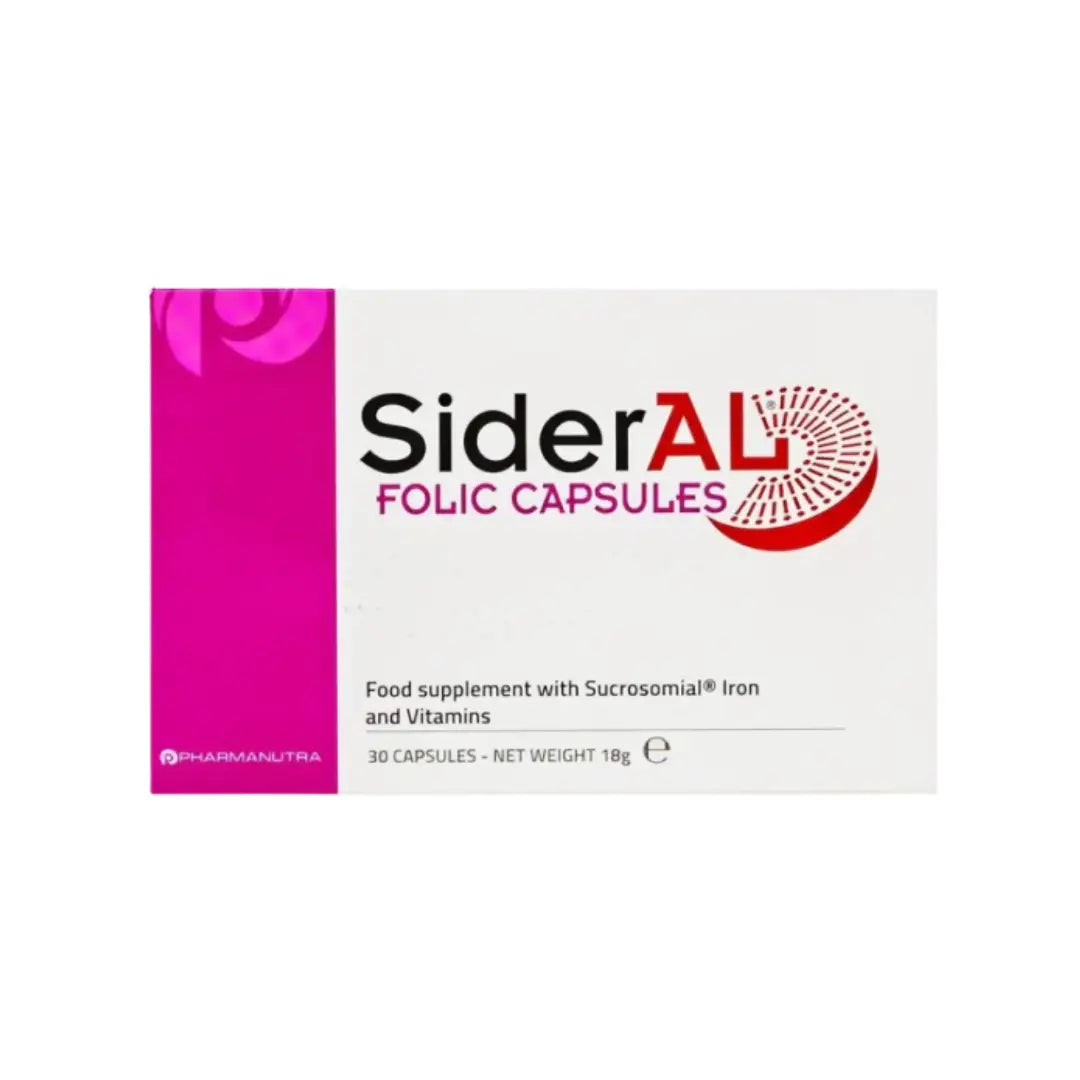 SiderAL Folic Capsules 30s – Iron & Folic Acid Food Supplement