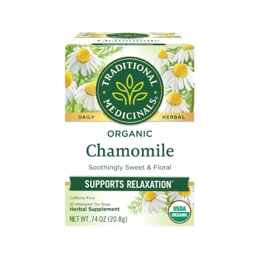 Traditional Medicinals Organic Chamomile Tea 16 Tea Bags - Caffeine Free Herbal Tea