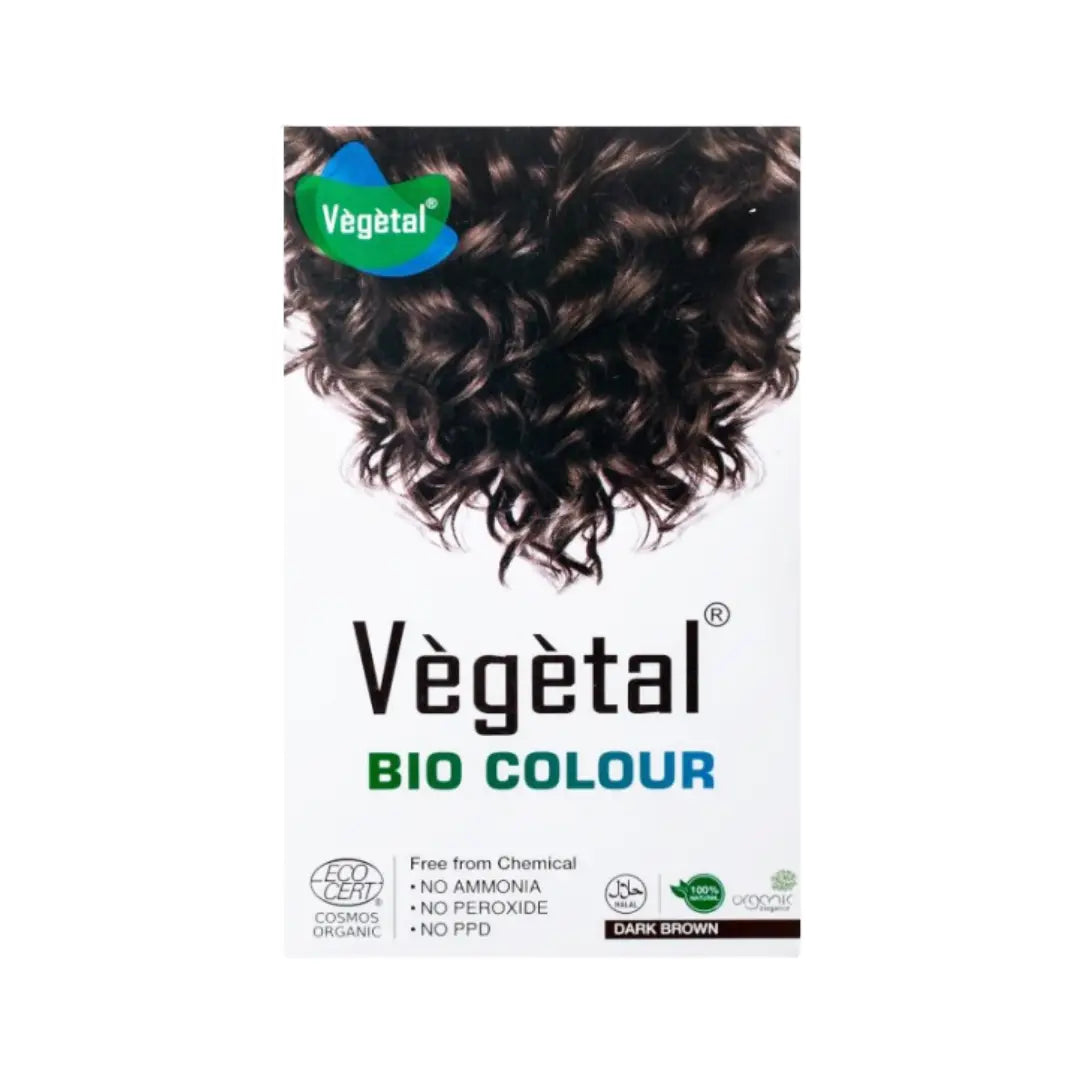 Vegetal Bio Colour Hair Dark Brown 100g – Herbal Hair Dye for Natural Gray Coverage & Long-Lasting Color
