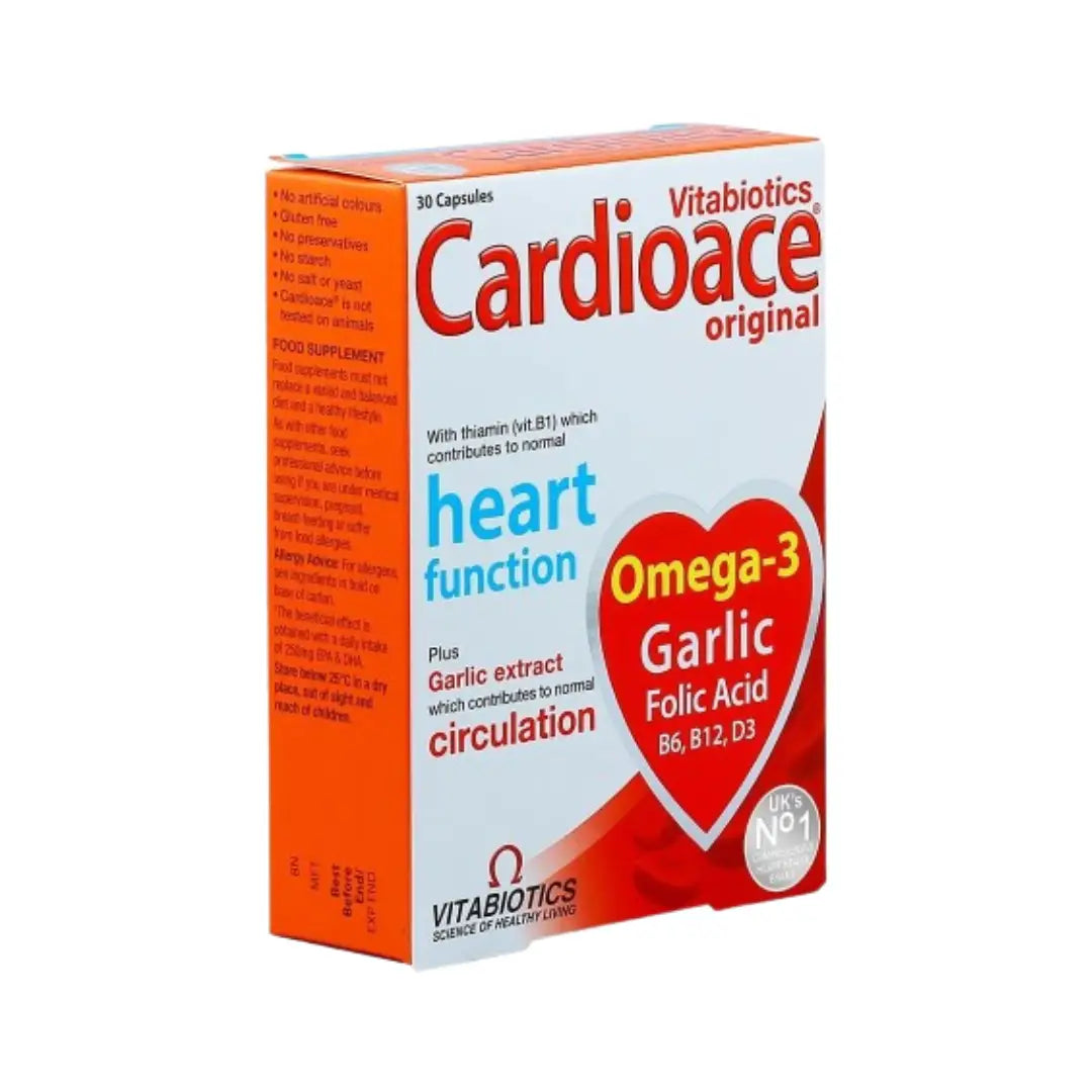Vitabiotics Cardioace Capsules 30s heart health supplement with CoQ10, Omega-3, and essential vitamins for cardiovascular support