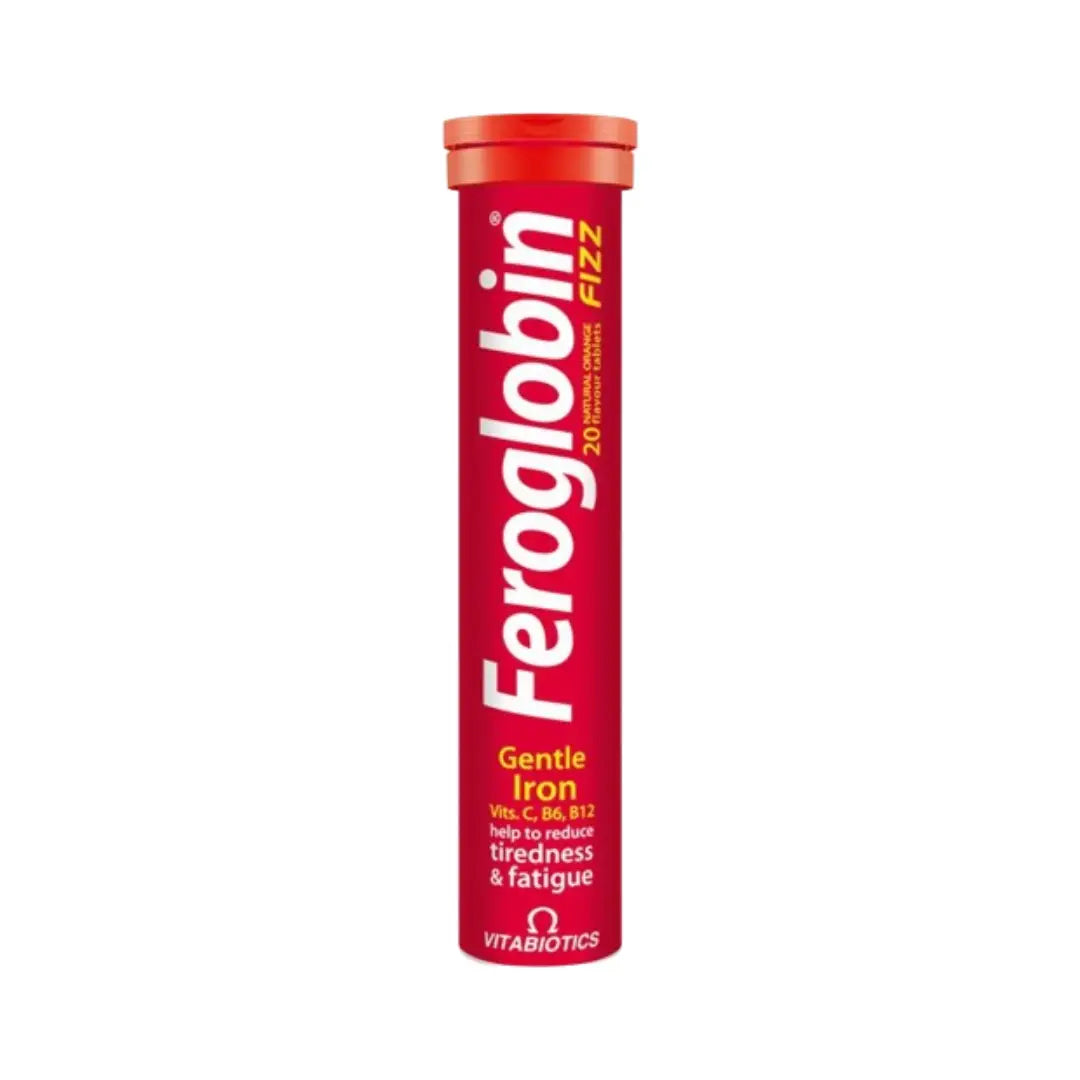 Vitabiotics Feroglobin Fizz Tablets 20s effervescent iron and vitamin B12 supplement for energy and healthy blood
