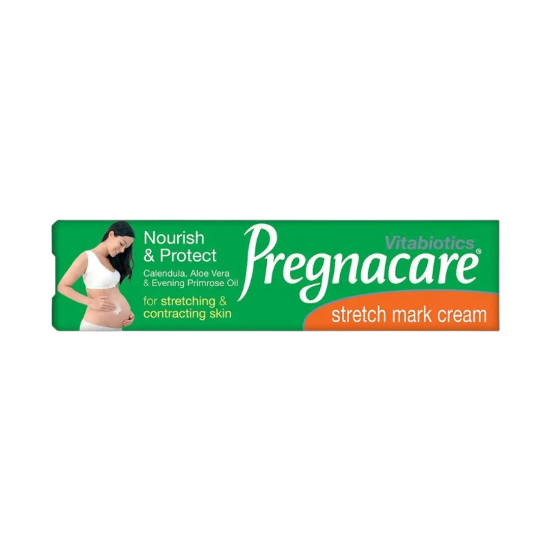 Vitabiotics Pregnacare Cream 100ml stretch mark and skin care cream for pregnancy, enriched with moisturizing and nourishing ingredients to support healthy skin
