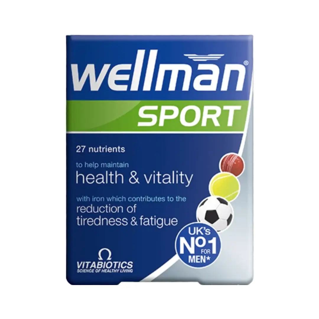 Vitabiotics Wellman Sport Tablets 30s daily multivitamin and mineral supplement for active men