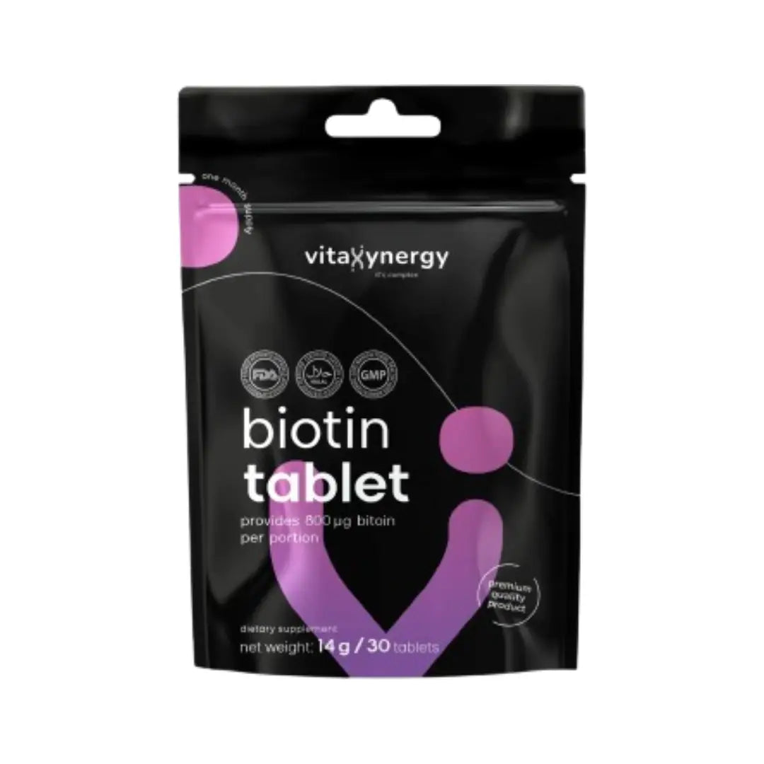 Vitaxynergy Biotin Tablets 30s – Hair, Skin & Nails Support Supplement with Biotin