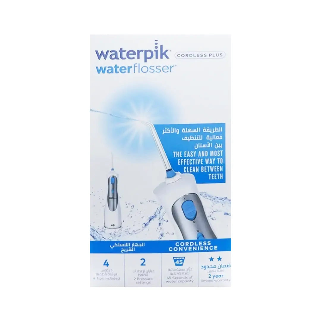 Waterpik Cordless Plus Water Flosser WP-450ME – Portable Rechargeable Oral Irrigator for Teeth & Gum Cleaning