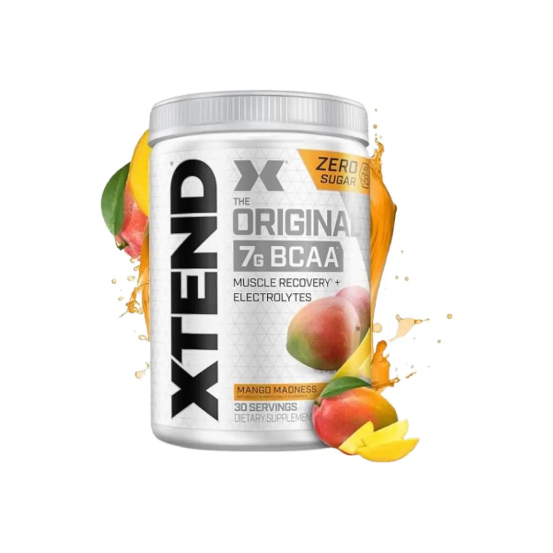 Xtend Original 7g BCAA 405g Mango Madness container front view