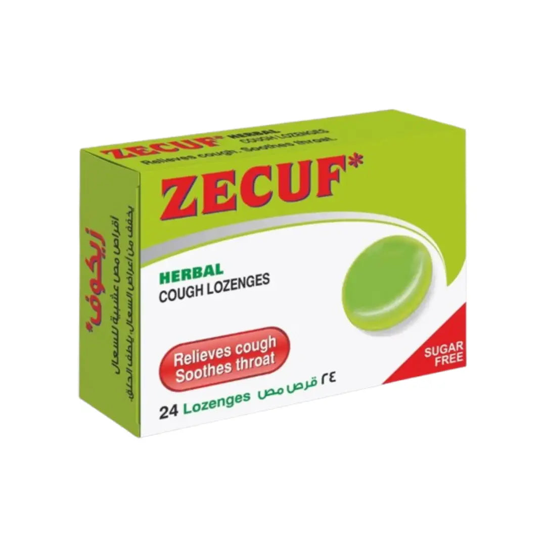 Zecuf Herbal Cough Sugar Free Lozenges 24s Sugar Free Herbal Throat Lozenges for Cough Relief and Throat Comfort