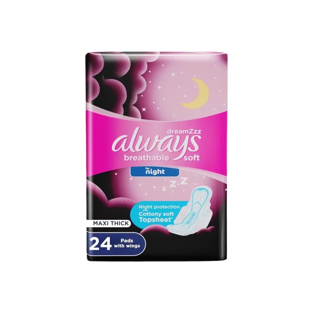 Always Night Breathable Soft Maxi Thick Pad 24S