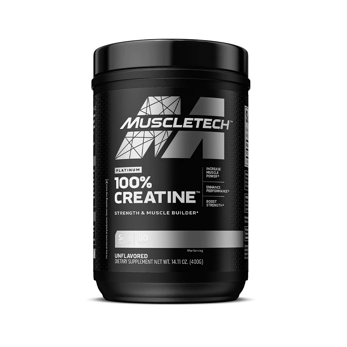 MUSCLETECH PLATINUM CREATINE 400G بدون نكهة - 80 حصة
