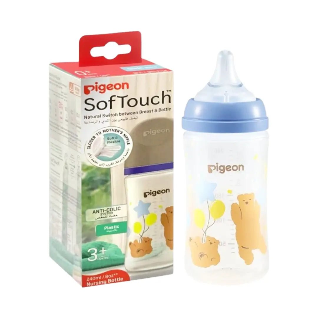Pigeon Soft Touch Wide Neck Decorated Nursing Bottle 240ML 3M+ 81229