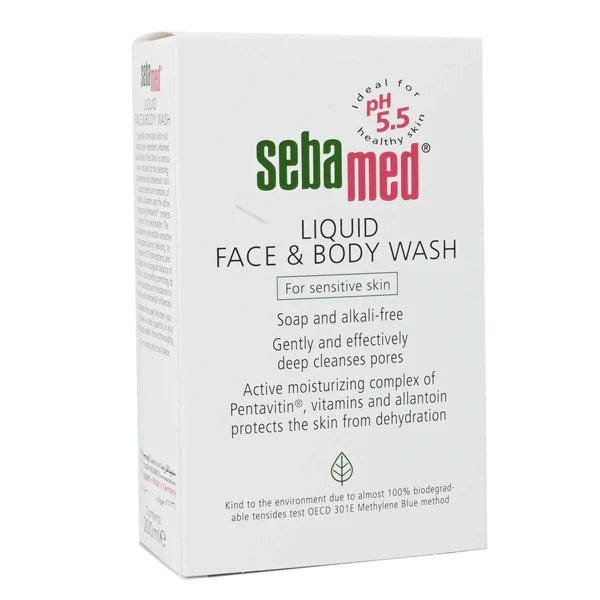 SEBAMED SENSITIVE SKIN LIQUID FACE & BODY WASH 500ML
