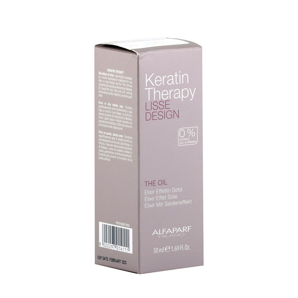 Shop Alfaparf Keratin Therapy Lisse Design Oil 50 mL Online from
