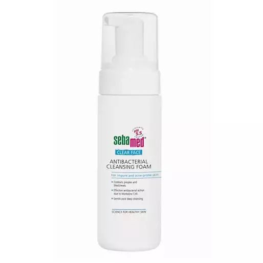 SEBAMED CLEAR FACE ANTIBACTERIAL CLEANSING FOAM FOR IMPURE AND ACNE PRONE SKIN 150ML