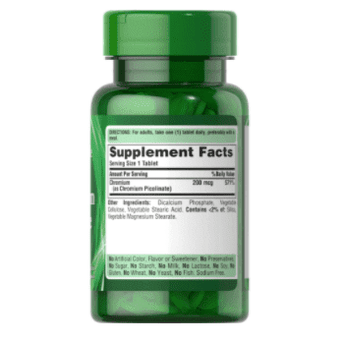 Puritan's Pride Chromium Picolinate 200 mcg Yeast Free 100s - Med7 Online