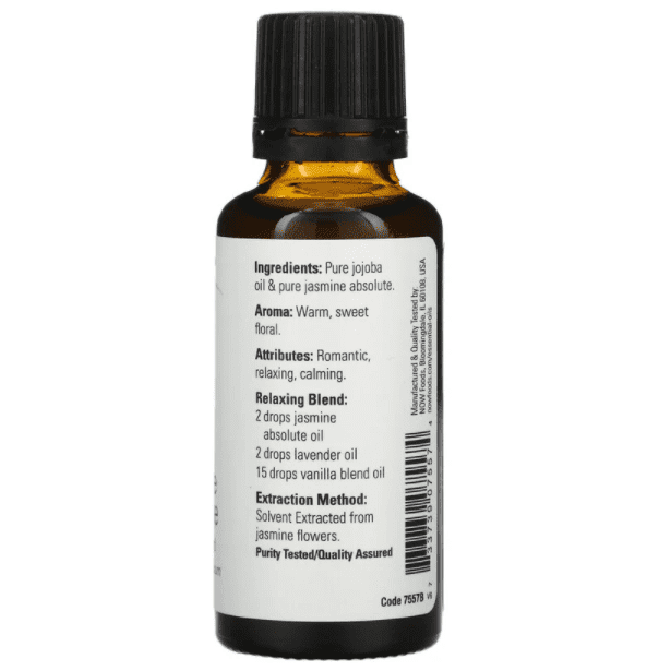 Now Foods, Essential Oils, Jasmine Absolute, 1 fl oz (30 ml) - Med7 Online