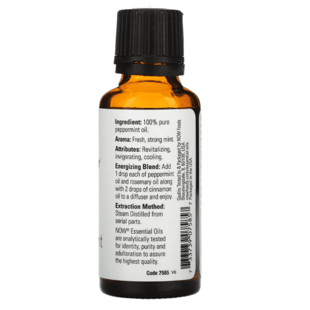 Now Foods, Essential Oils, Peppermint, 1 fl oz (30 ml) - Med7 Online