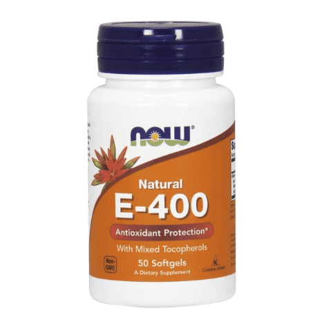 NOW VITAMIN E-400 IU, 50 SOFTGELS - Med7 Online