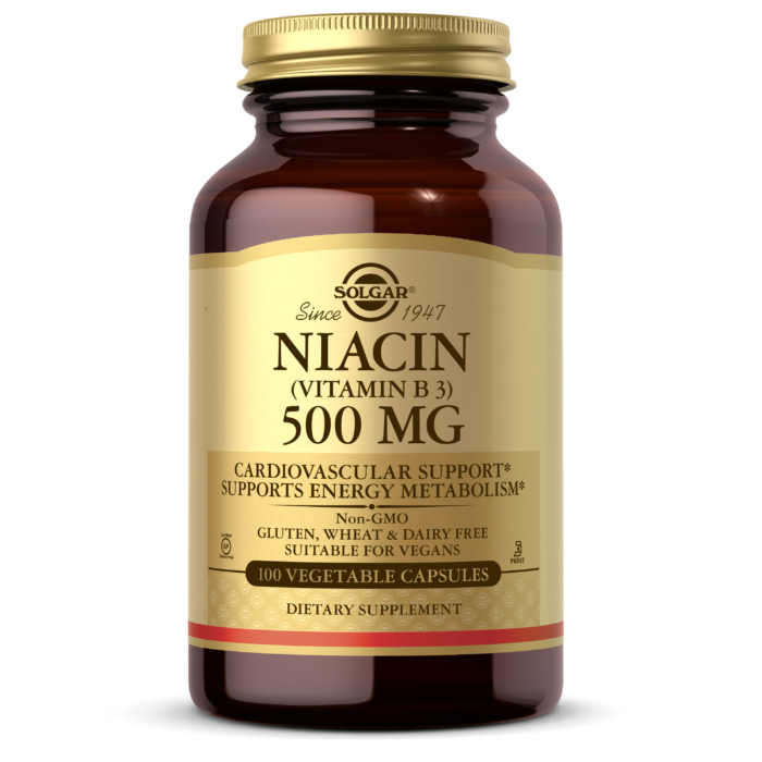 SOLGAR NIACIN (VITAMIN B3) 500 MG VEGETABLE CAPSULES - Med7 Online