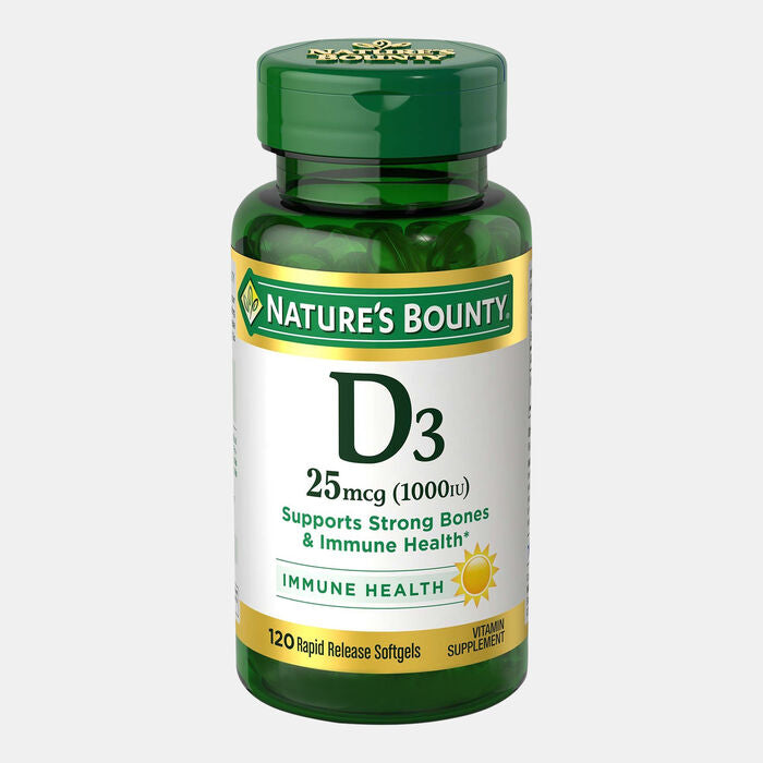 Nature's Bounty Vitamin D3 1000IU Softgels 120's - Med7 Online