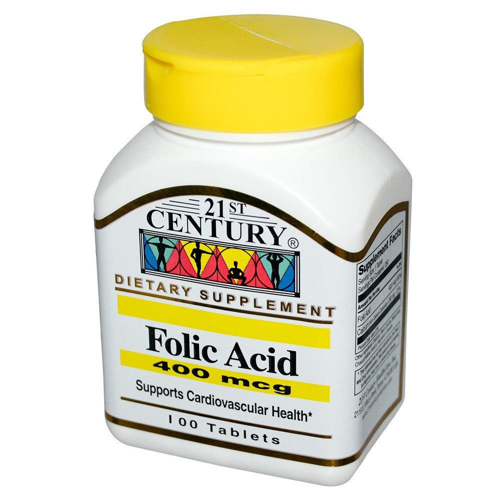 21st Century - Folic Acid 400 mcg Tabs 100 Count - Med7 Online