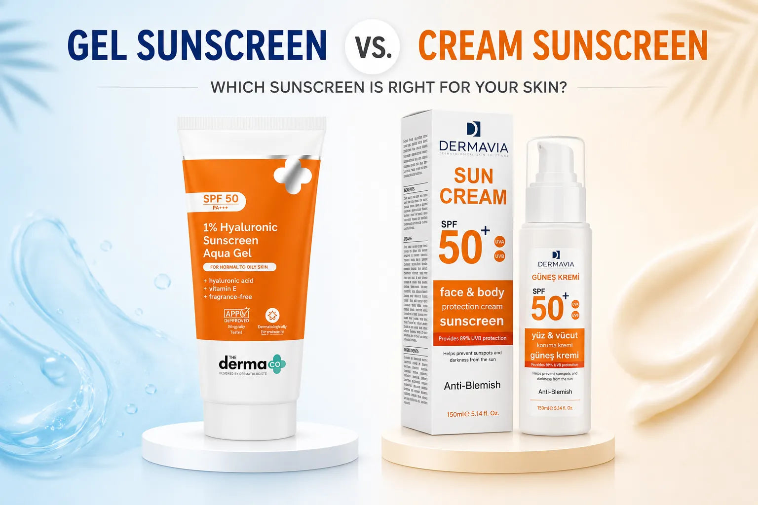 Gel Sunscreen vs. Cream Sunscreen