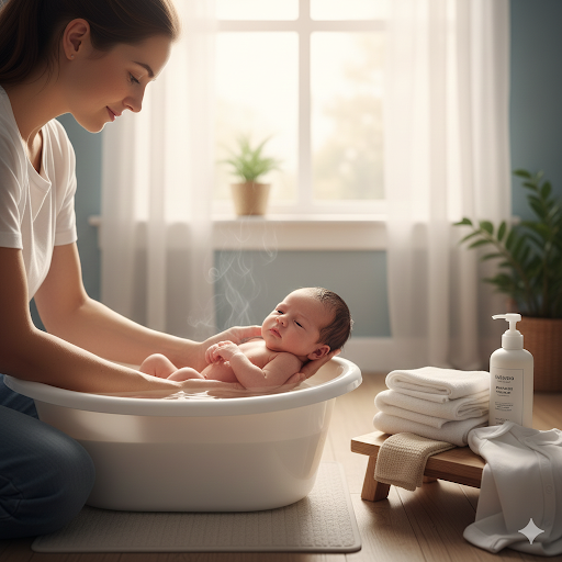 safe bath time for newborn babies