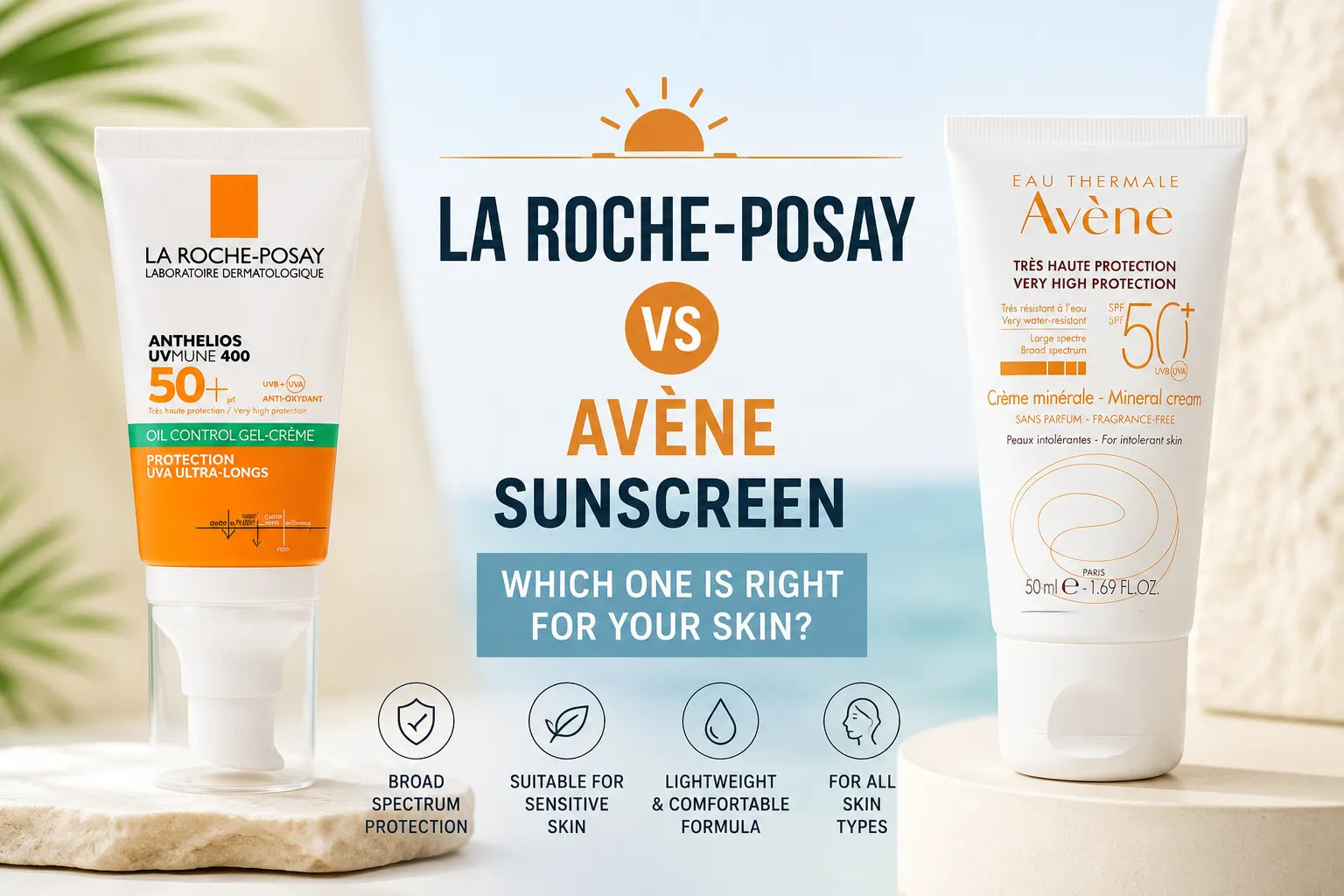 La Roche-Posay vs Avène Sunscreen