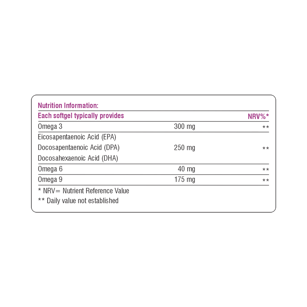 الحياة على كبسولات أوميجا لايف 369 ذات التأثير الثلاثي، 30 كبسولة