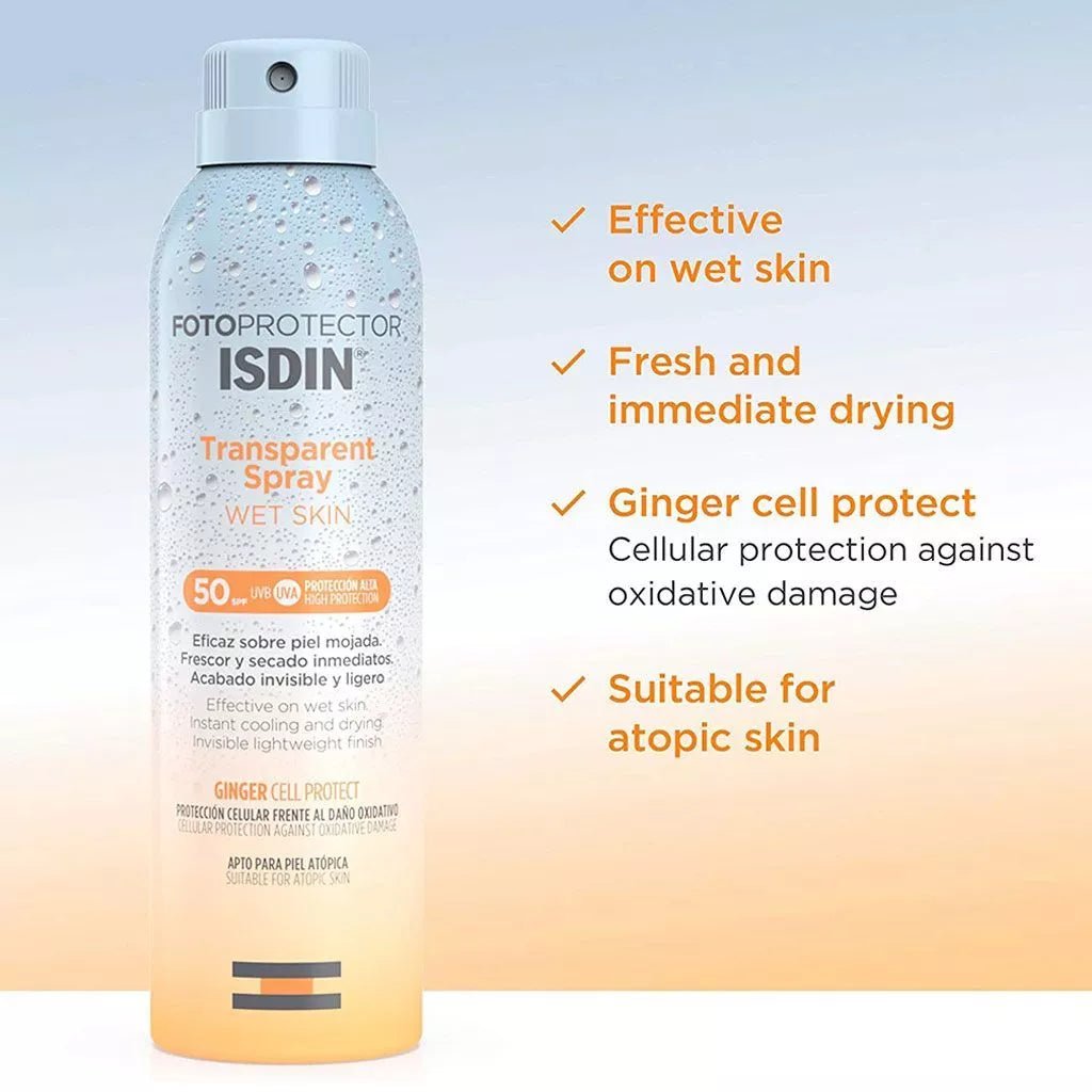 ISDIN FOTOPROTECTOR SPF50 TRANSPARENT SPRAY WET SKIN 250ML