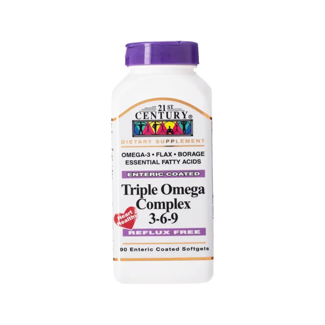 21st Century Triple Omega Complex 3-6-9 Softgels 90s Essential Fatty Acid Supplement