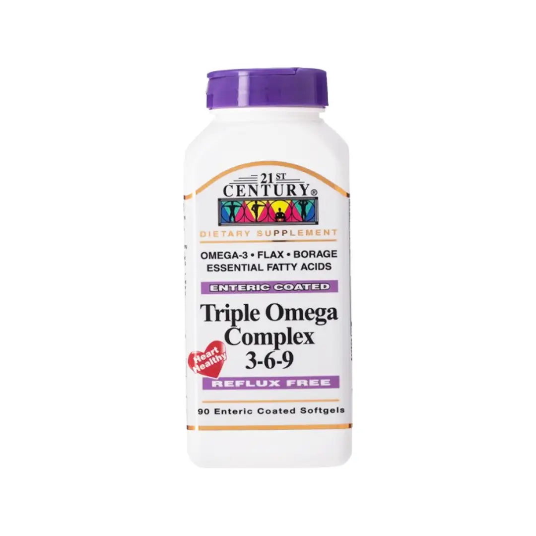 21st Century Triple Omega Complex 3-6-9 Softgels 90s Essential Fatty Acid Supplement