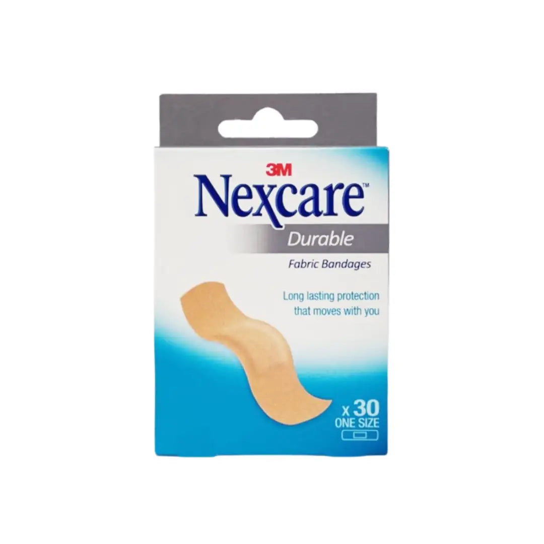 3M Nexcare fabric bandages, durable adhesive bandages 30 pack.