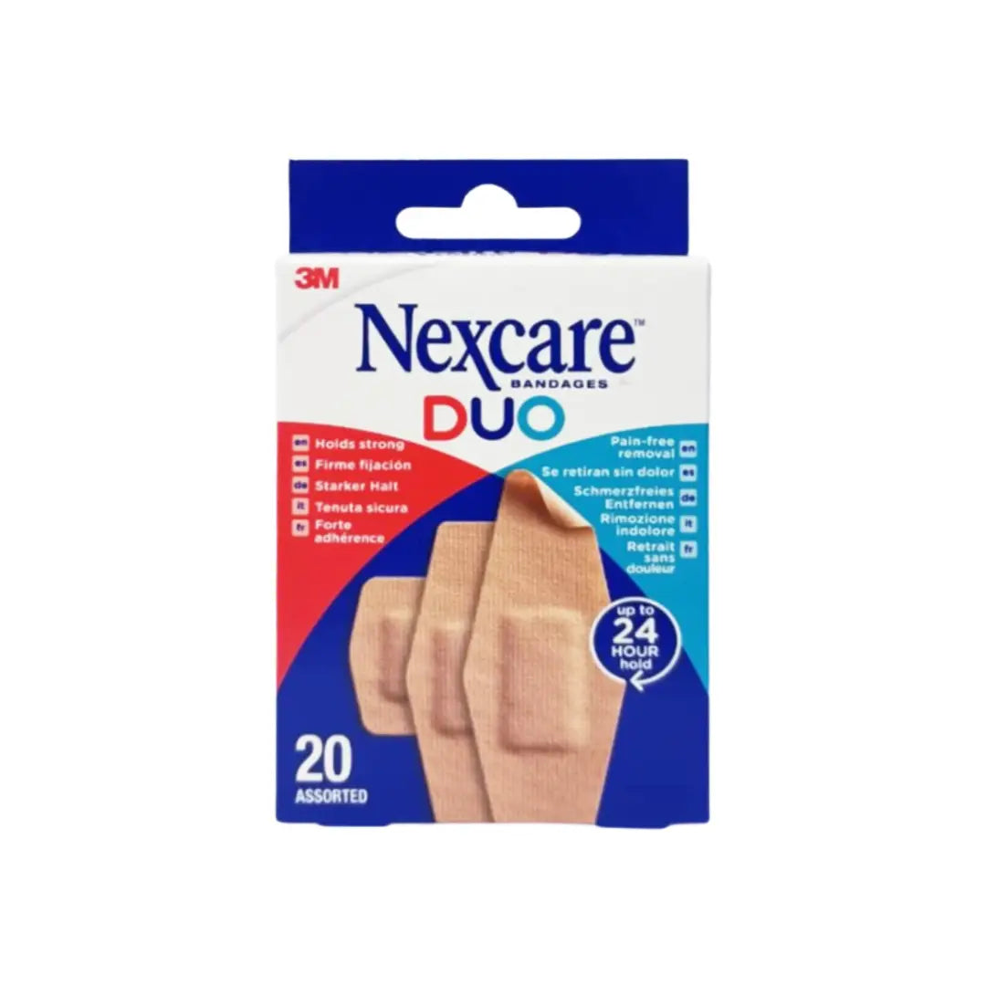 3M Nexcare Duo Bandage 20 pack box front view