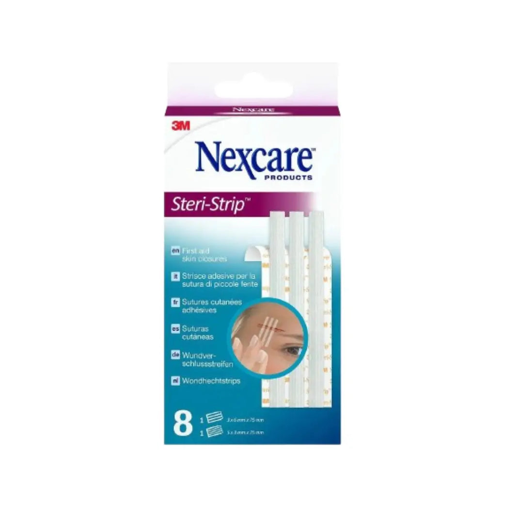 3M Nexcare Steri-Strip Skin Closures 8s R150C - Sterile Adhesive Wound Closures