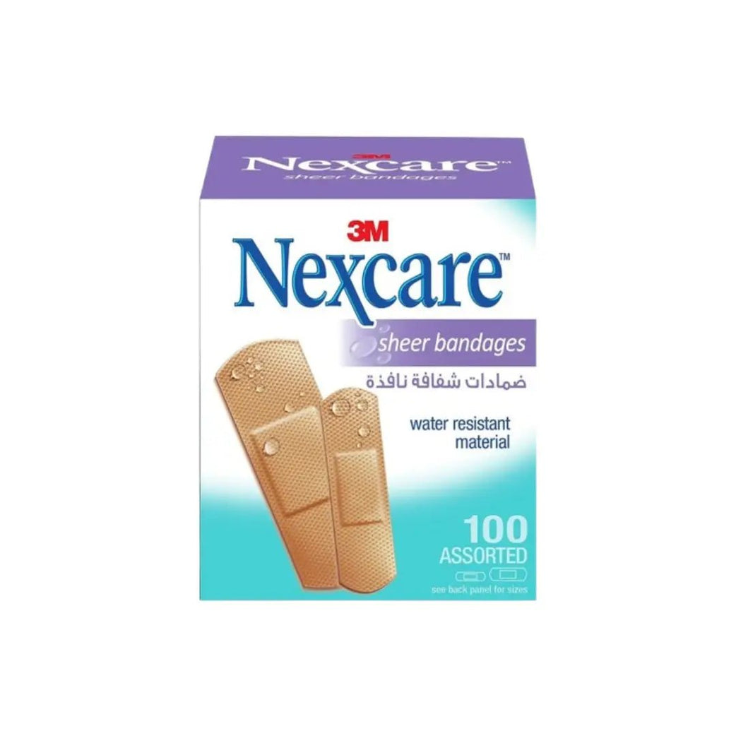 3M Nexcare Sheer Bandage Water Resistant 100s