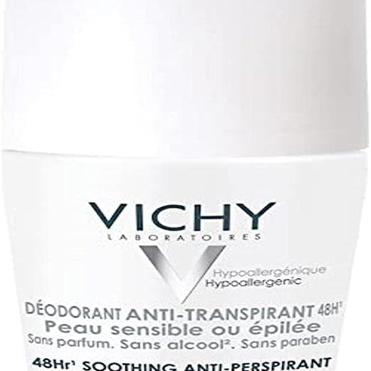 Vichy Deo Roll On Sensitive Anti Transparent 48Hrs (50 ML).