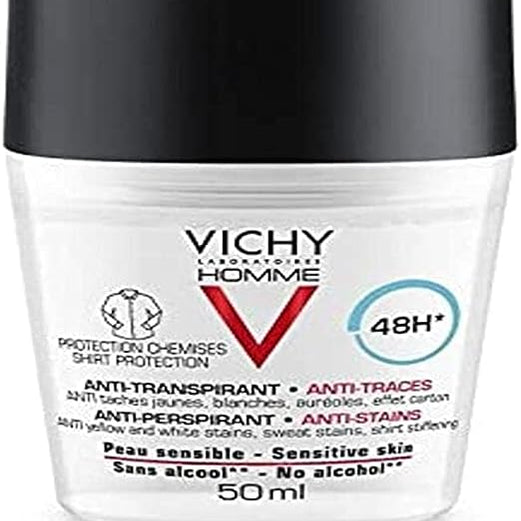 Vichy Homme Deodorant Antiperspirant Anti-stain 48h 50ml