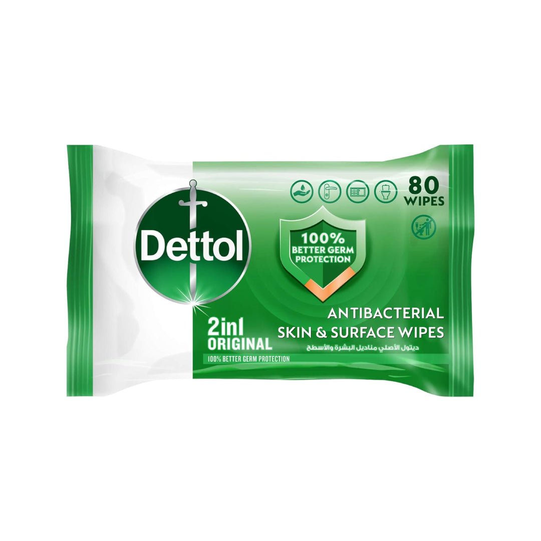 DETTOL ORIGINAL ANTIBACTERIAL WIPES 80s