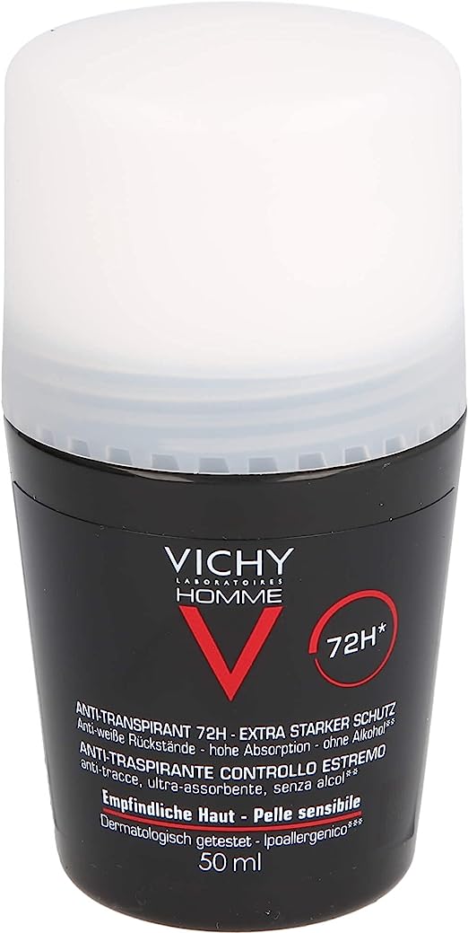 Vichy Homme Anti Perspirant Soothing Effect Deodorant MEN 72Hrs, 50 ml.