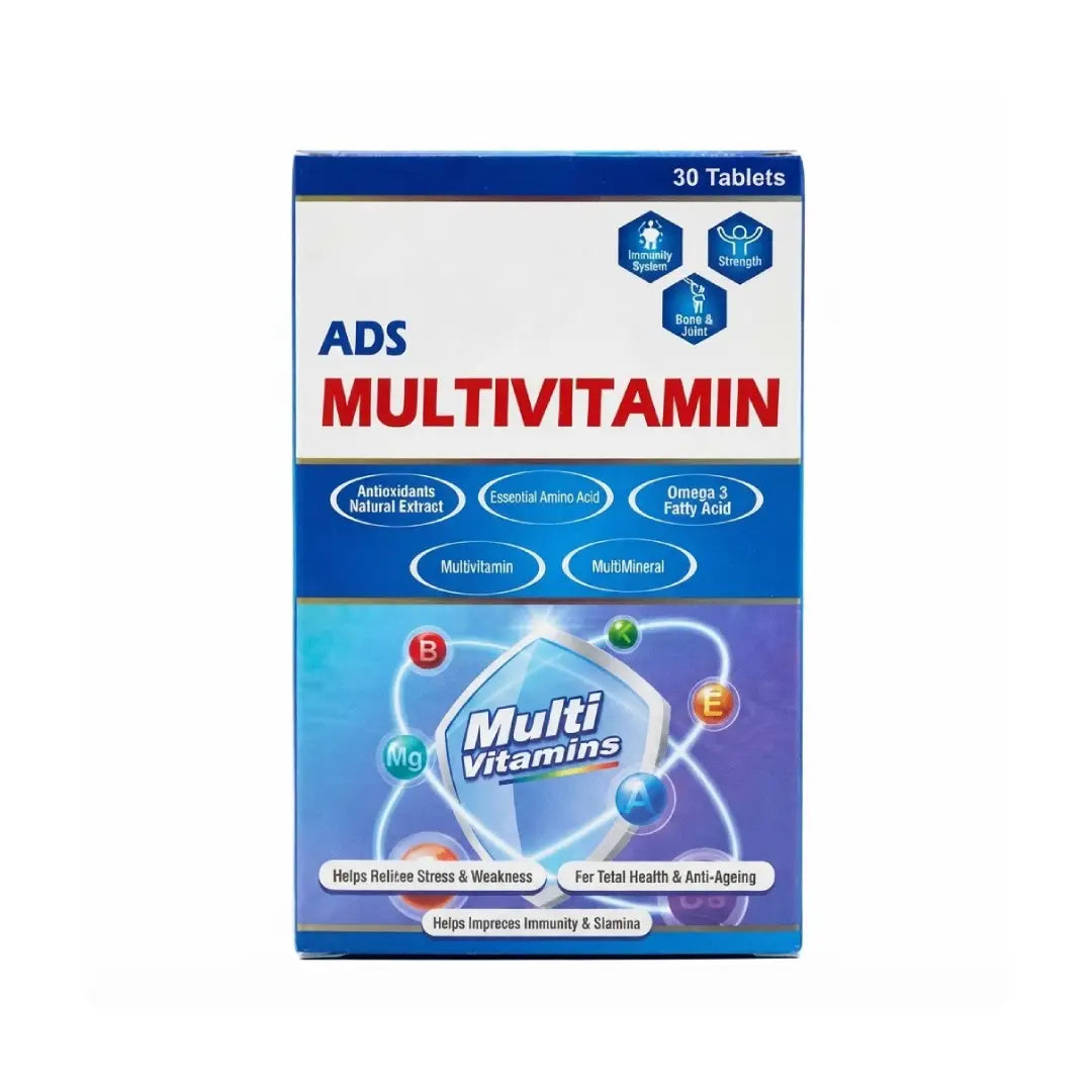 ADS Multivitamin Tablets 30s – Daily Multivitamin Supplement
