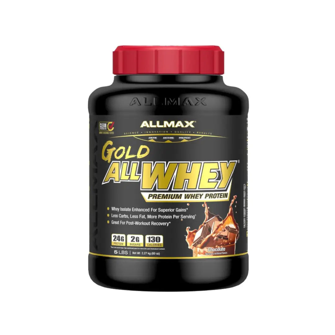 ALLMAX Gold AllWhey 5lb Chocolate 71 Servings – Whey Protein Powder
