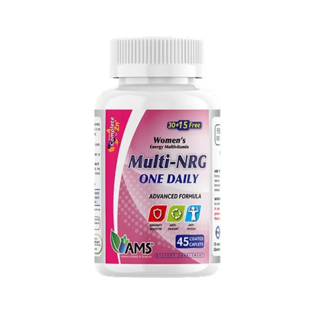 AMS Multi-NRG Women’s One Daily Caplet 45s for women’s energy, vitality, and daily nutritional support
