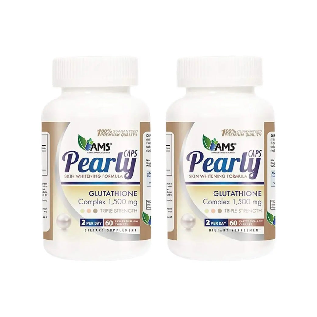 AMS Pearly Skin Whitening Capsules 60s Twin Pack | Skin Brightening & Glow Support Supplement