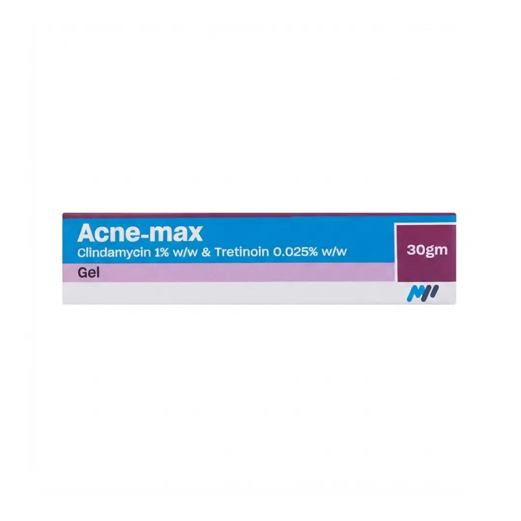 Acne-Max Gel 30g – Clindamycin Phosphate & Tretinoin Topical Gel